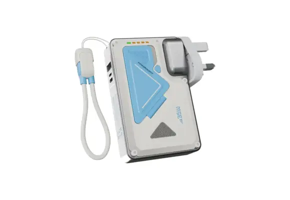 Powerology 35W PD  Wall Charger Plus MagSafe Power Bank with Lanyard Type-C 10000mAh - White