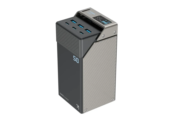 Powerology 65W PD Power Bank  3×Type-C and 3×USB-A 50,000mAh - Black