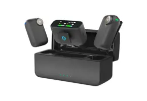 Powerology Pure Q1 AI Noise-Cancelling Bluetooth BGM Microphone - Black