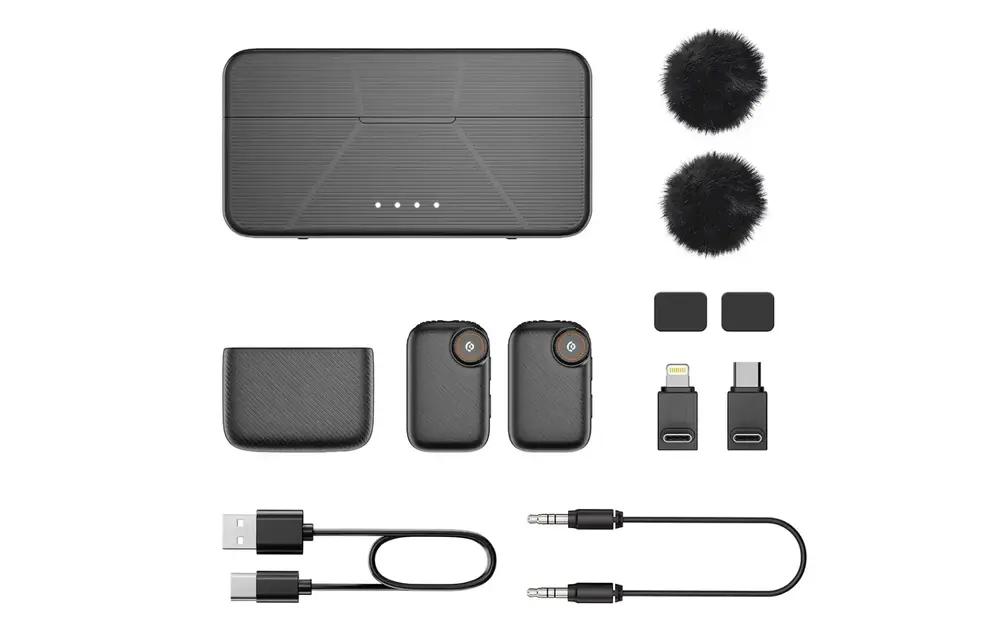 Powerology Pure Q1 AI Noise-Cancelling Microphone - Black