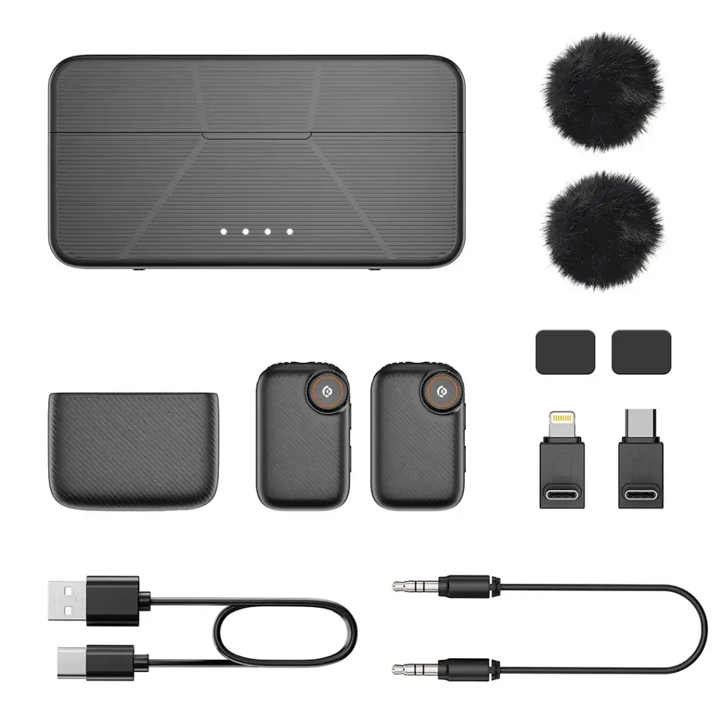 Powerology Pure Q1 AI Noise-Cancelling Microphone - Black