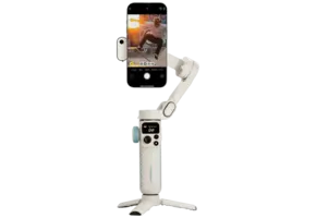 Powerology Magwave 3-Axis Magnetic Smart Phone Gimbal With Pro Stabilizer AI Tracking - White