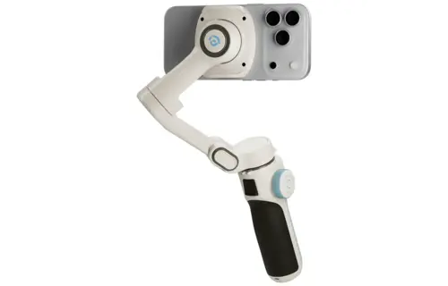 Powerology Magwave 3-Axis Magnetic Smart Phone Gimbal With AI & Fill Light - White