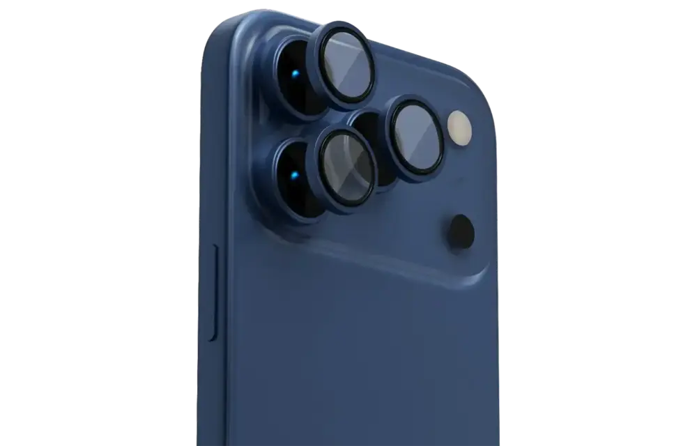 Levelo Trio Pro 2 in 1 Camera Lens Protector With Detachable Camera Protector for iPhone 17 Pro - Dark Blue