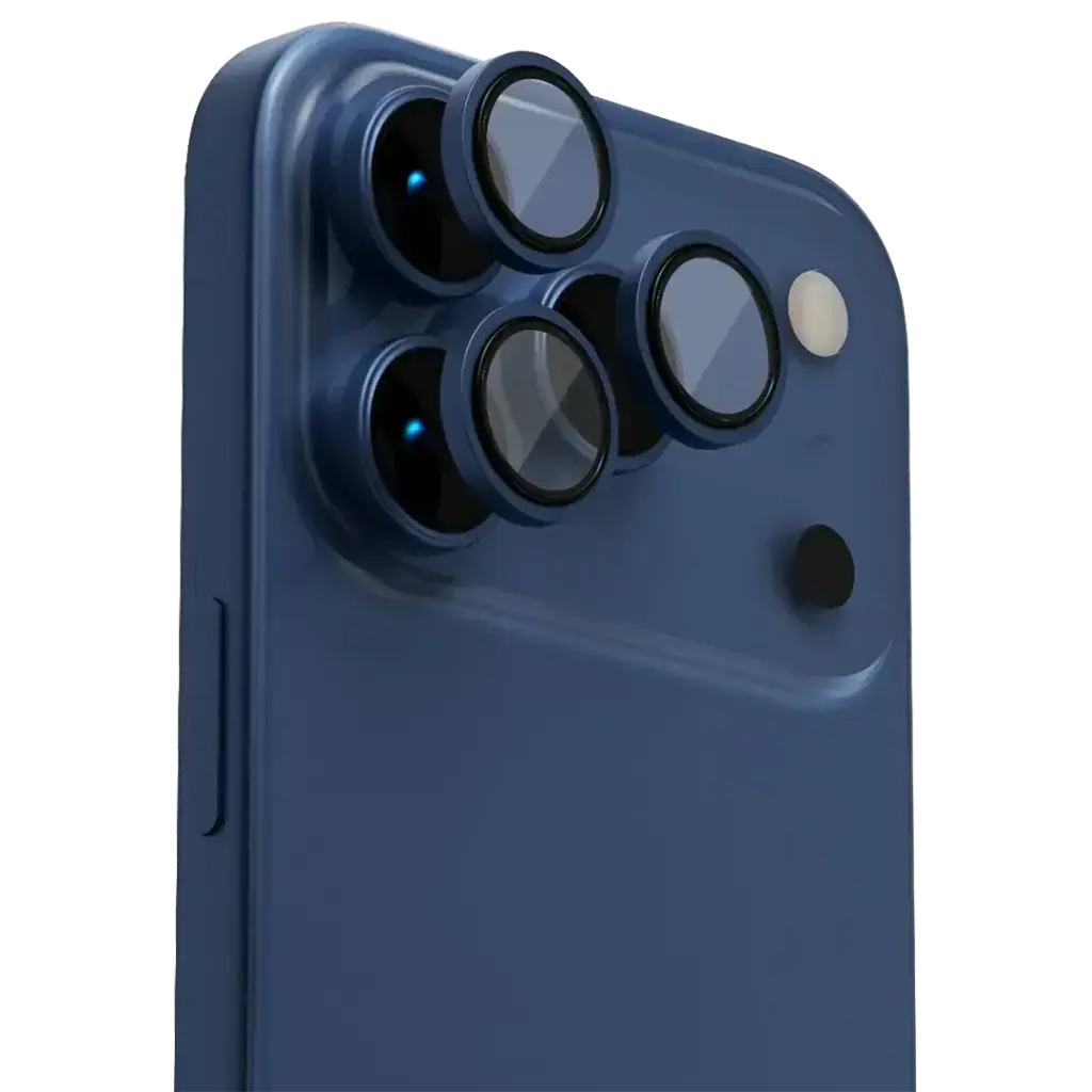 Levelo Trio Pro 2 in 1 Camera Lens Protector With Detachable Camera Protector for iPhone 17 Pro Max - Dark Blue