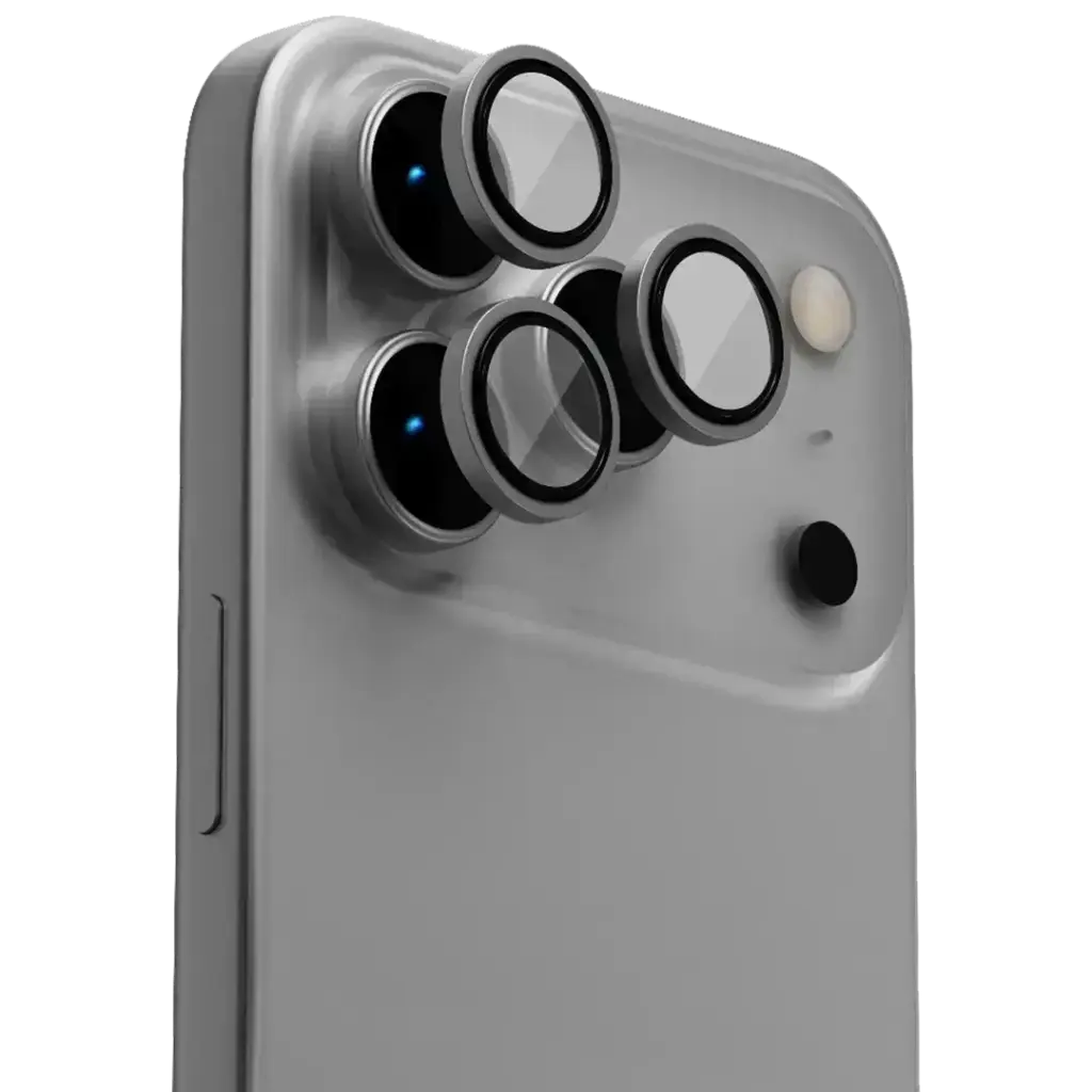 Levelo Trio Pro 2 in 1 Detachable Camera Lens Protector for iPhone 17 Pro - Silver