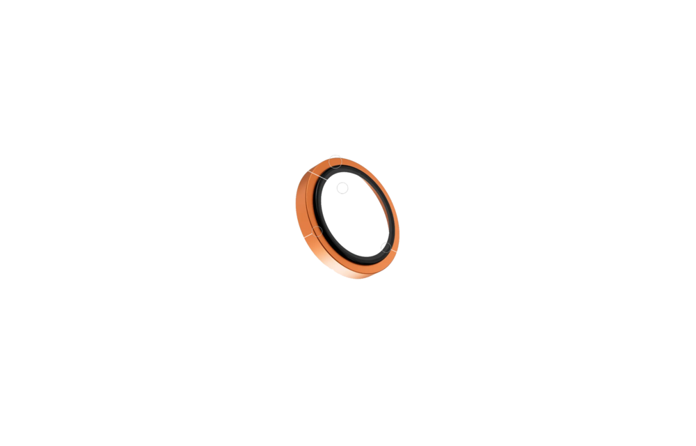 Levelo Trio Pro 2 in 1 Camera Lens Protector With Detachable Camera Protector for iPhone 17 Pro - Orange