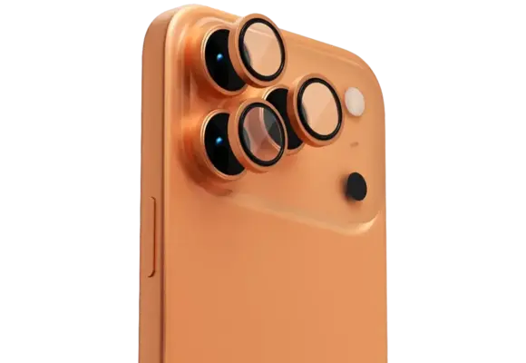 Levelo Trio Pro 2 in 1 Detachable Camera Lens Protector for iPhone 17 Pro Max - Orange