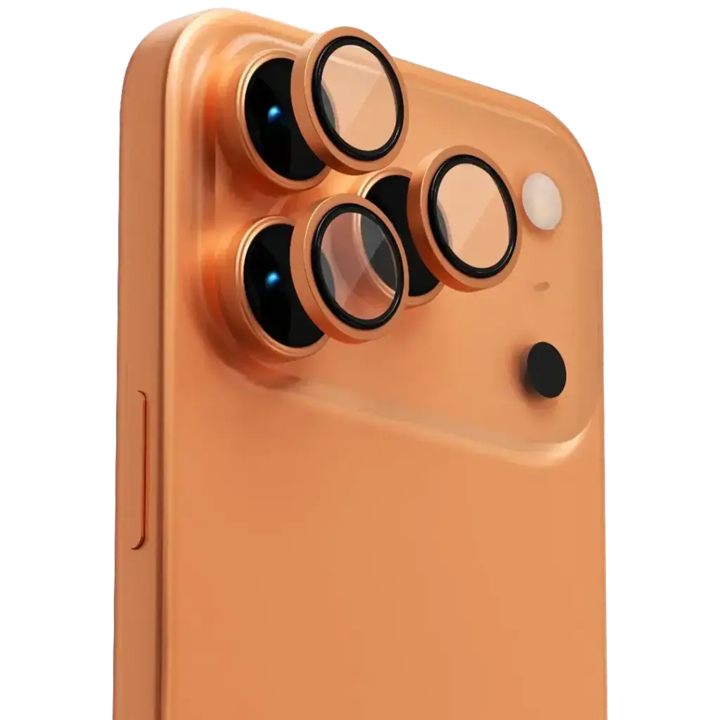 Levelo Trio Pro 2 in 1 Detachable Camera Lens Protector for iPhone 17 Pro Max - Orange