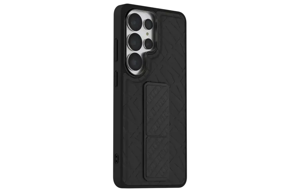 Levelo Morphix Cuero Gripstand Case For Samsung S26 Ultra - Black