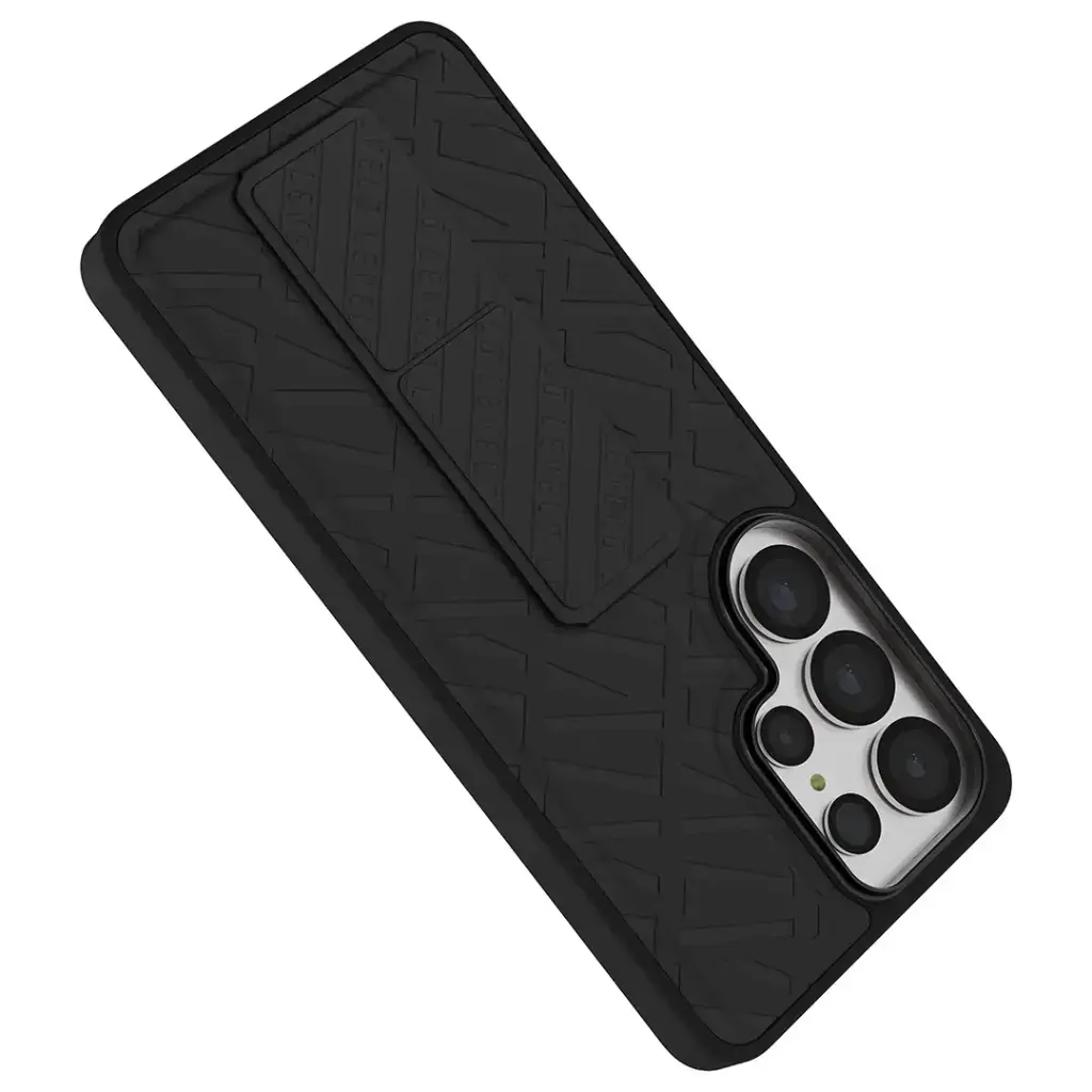 Levelo Morphix Cuero Gripstand Case For Samsung S26 Ultra - Black
