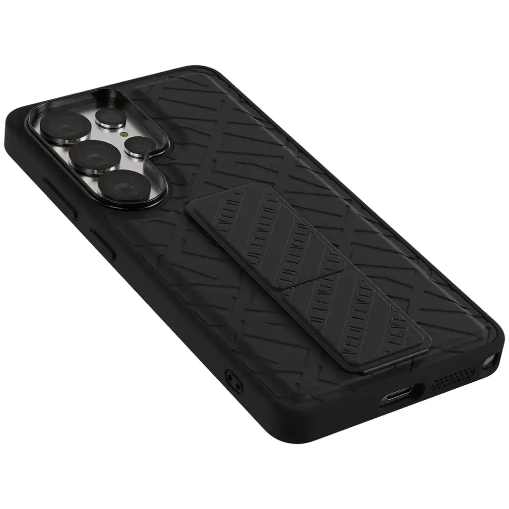 Levelo Morphix Cuero Gripstand Case For Samsung S26 Ultra - Black