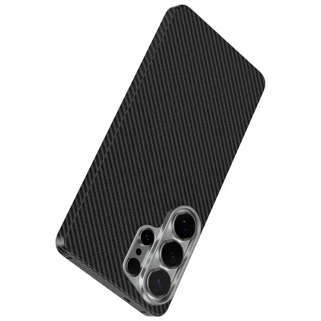 Levelo Kevlar Aramid Fiber Sergei 1500D MagSafe Case For Samsung S26 Ultra - Carbon Black