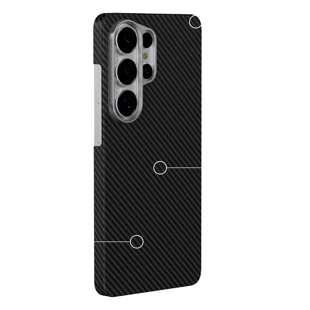Levelo Sergei 1500D Kevlar Aramid Fiber MagSafe Case For Samsung S26 Ultra - Carbon Black