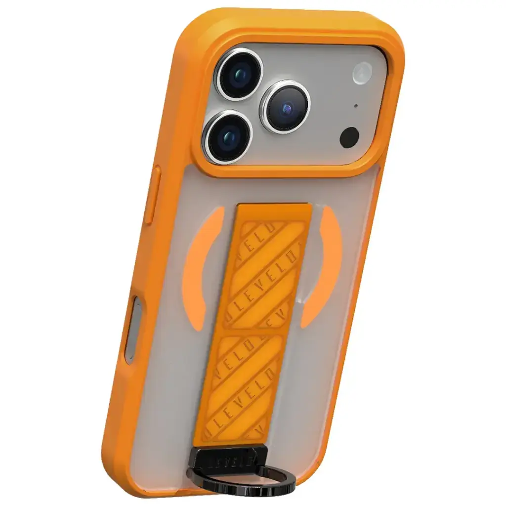 Levelo Morphix Clara Grip MagSafe Case For iPhone 17 Pro  - Sunrise Orange