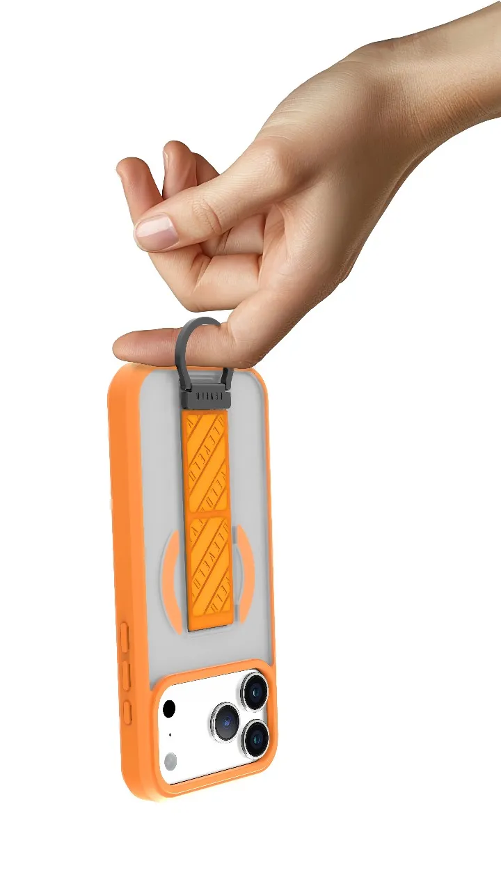 Levelo Morphix Clara Grip MagSafe Case For iPhone 17 Pro Max - Sunrise Orange