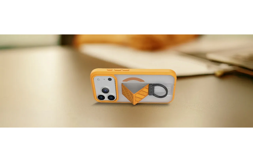 Levelo Morphix Clara Grip MagSafe Case For iPhone 17 Pro Max - Sunrise Orange