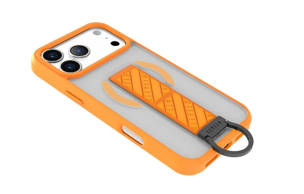 Levelo Morphix Clara Grip MagSafe Case For iPhone 17 Pro Max - Sunrise Orange