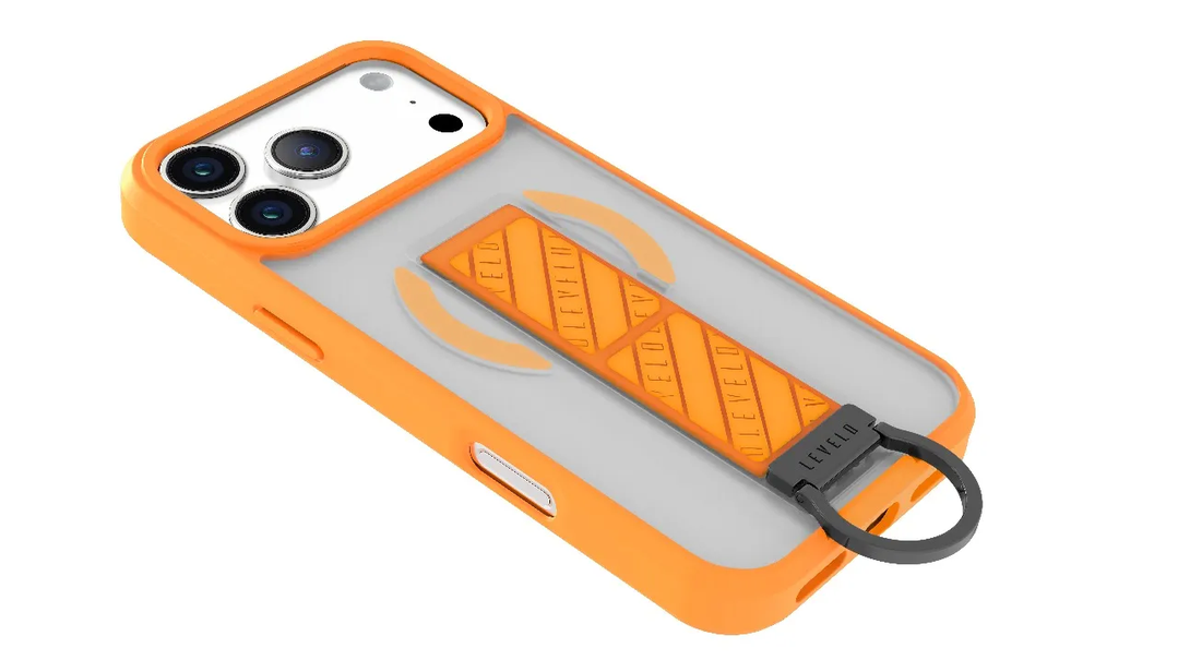 Levelo Morphix Clara Grip MagSafe Case For iPhone 17 Pro Max - Sunrise Orange
