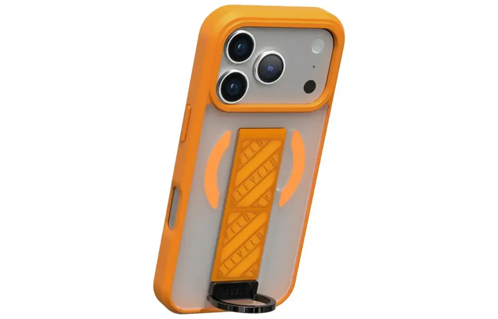 Levelo Morphix Clara Grip MagSafe Case For iPhone 17 Pro Max - Sunrise Orange