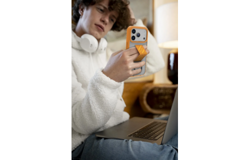 Levelo Morphix Clara Grip MagSafe Case For iPhone 17 Pro Max - Sunrise Orange