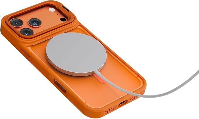 Levelo Solo Pro Camera KickStand MagSafe Case for iPhone 17 Pro - Orange