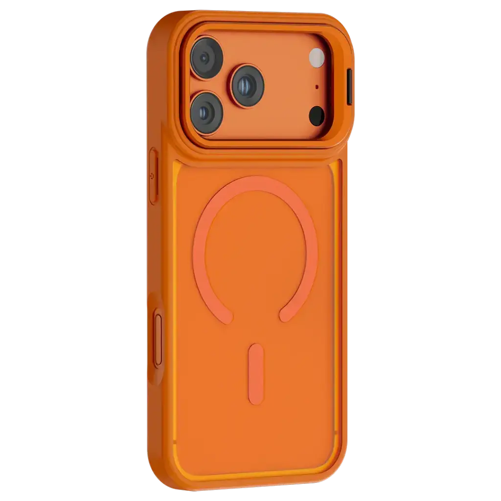 Levelo Solo Pro Camera KickStand MagSafe Case for iPhone 17 Pro Max - Orange