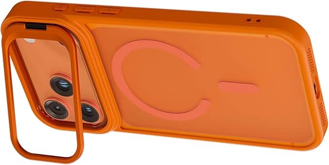 Levelo Solo Pro Camera KickStand MagSafe Case for iPhone 17 Pro Max - Orange