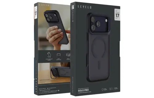 Levelo Solo Pro Camera KickStand MagSafe Case for iPhone 17 Pro - Blue