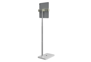 Porodo Multifunctional Phone & Tablet Holder Stand 4"-11' With Extendable Pole Height Range 0.4m -1.5m - White