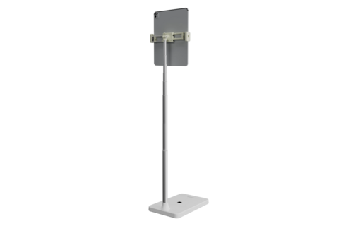 Porodo Multifunctional Phone & Tablet Holder Stand 4"-11' With Extendable Pole Height Range 0.4m -1.5m - White