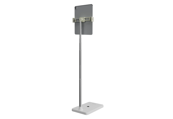 Porodo Multifunctional Phone & Tablet Holder Stand 4"-11' With Extendable Pole Height Range 0.4m -1.5m - White
