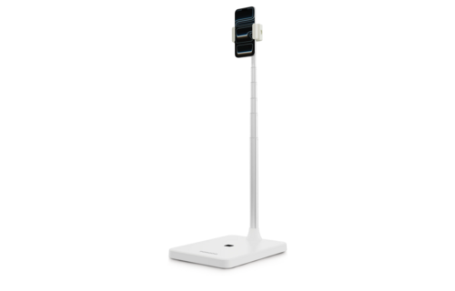 Porodo Multifunctional Phone & Tablet Holder Stand 4"-11' With Extendable Pole Height Range 0.4m -1.5m - White