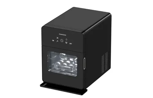 Porodo Lifestyle Sphere-Shaped 260W Dual Sphere Ice Maker 10L with LCD Touch Display - Black