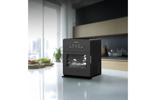 Porodo Lifestyle Sphere-Shaped 260W Dual Sphere Ice Maker 10L with LCD Touch Display - Black
