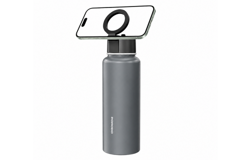 Porodo Lifestyle Magnetic Mount Water Bottle 32oz/1L - Grey