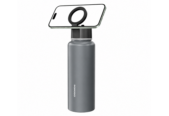 Porodo Lifestyle Magnetic Mount Water Bottle 32oz/1L - Grey