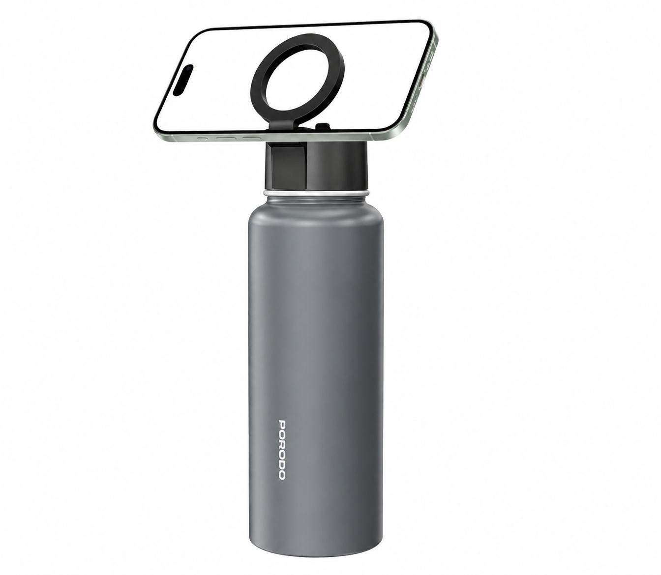 Porodo Lifestyle Magnetic Mount Water Bottle 32oz/1L - Grey