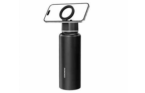 Porodo Lifestyle Magnetic Mount Water Bottle 32oz/1L - Black