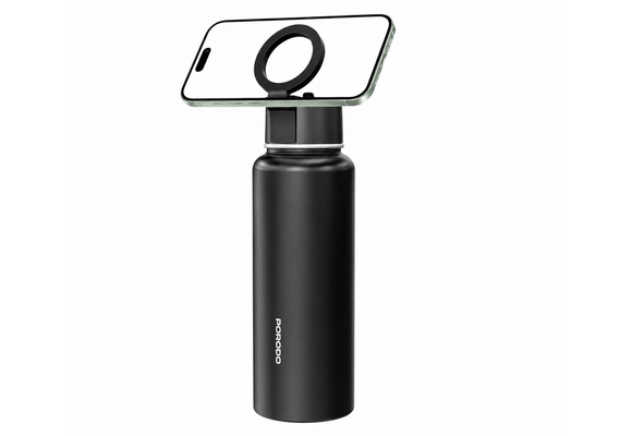 Porodo Lifestyle Magnetic Mount Water Bottle 32oz/1L - Black