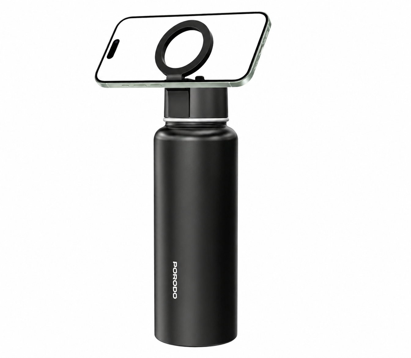 Porodo Lifestyle Magnetic Mount Water Bottle 32oz/1L - Black