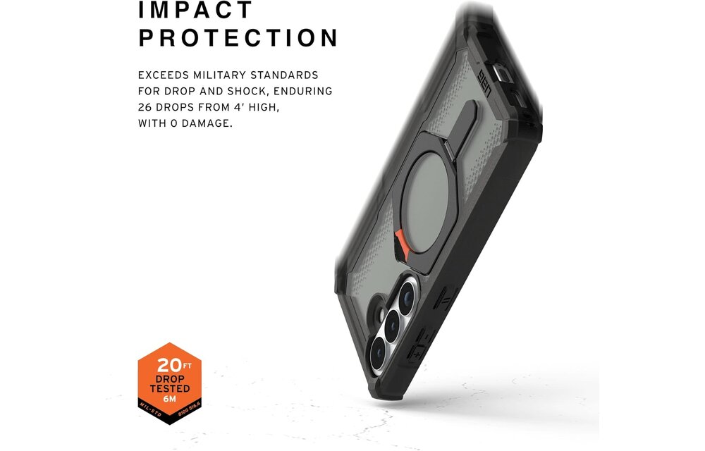 UAG Plasma XTE Case with Magsafe for Samsung Galaxy S26 - Black and Orange