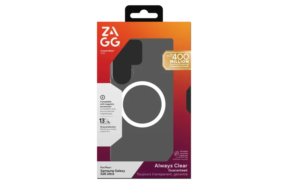 ZAGG Crystal Palace Snap Magsafe Case for Samsung Galaxy S26 Ultra - Clear