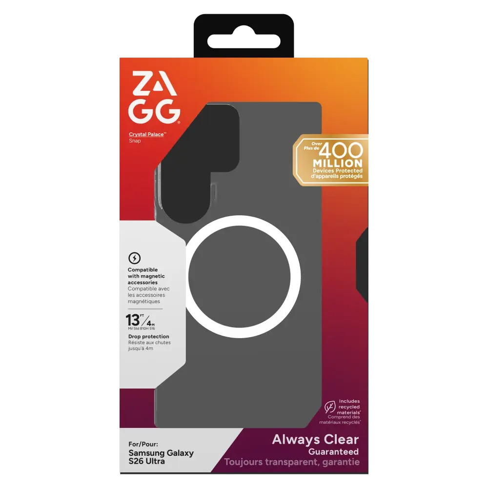 ZAGG Crystal Palace Snap Case for Samsung Galaxy S26 Ultra - Clear