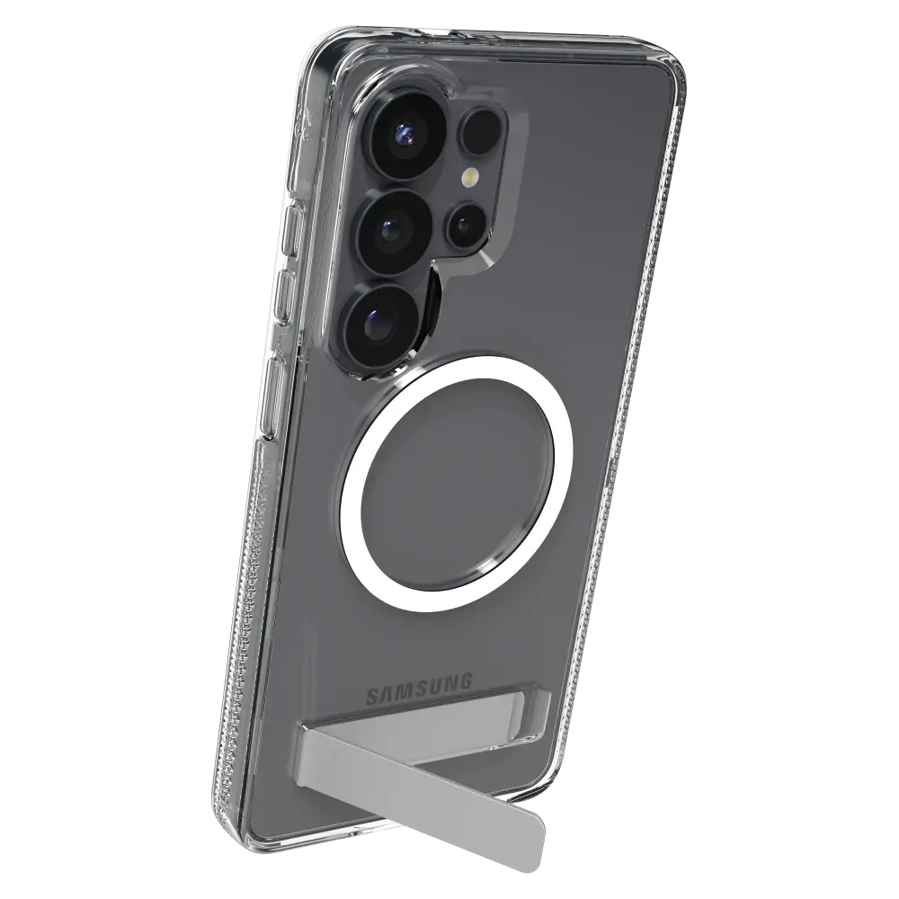 ZAGG Crystal Palace Snap Case with Kickstand for Samsung Galaxy S26 Ultra - Clear