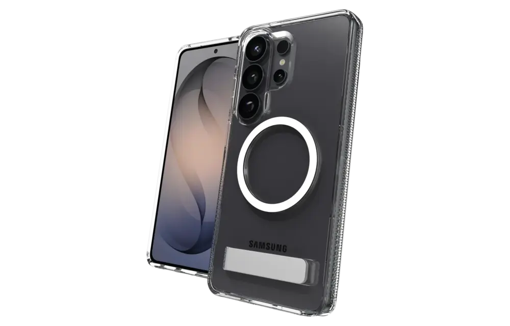 ZAGG Crystal Palace Snap Case with Kickstand for Samsung Galaxy S26 Ultra - Clear