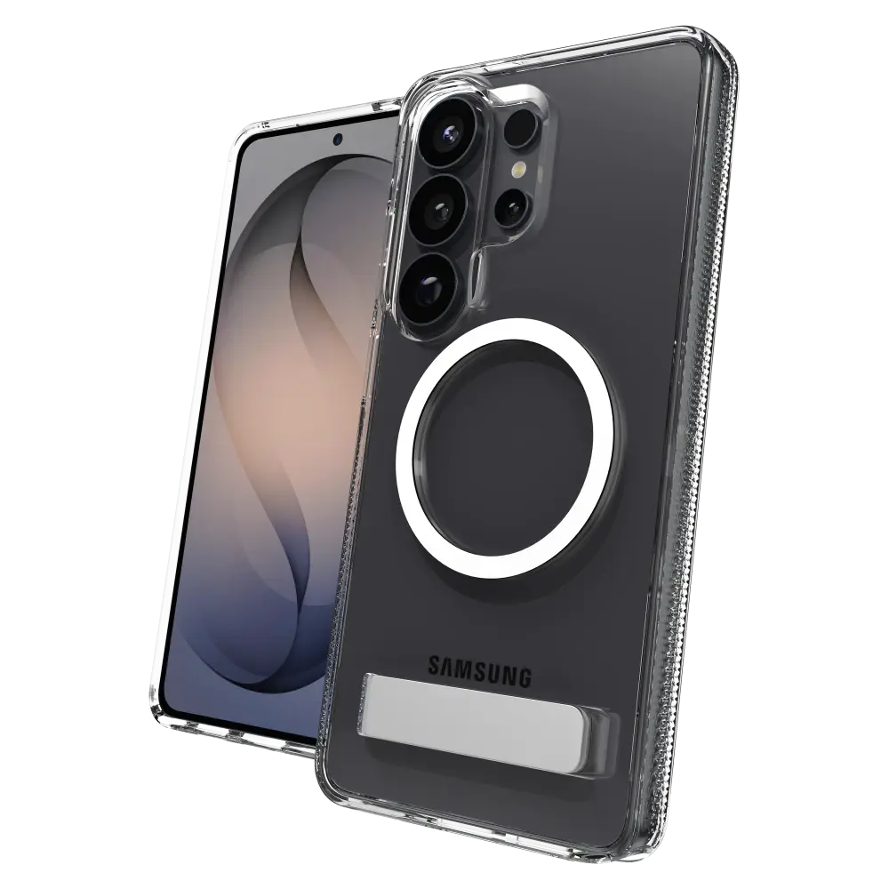 ZAGG Crystal Palace Snap Case with Kickstand for Samsung Galaxy S26 Ultra - Clear