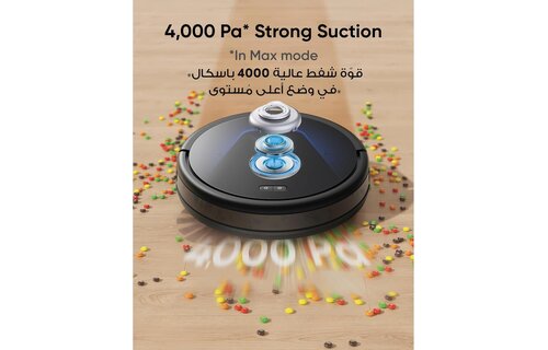 eufy by Anker G50 Hybrid Robot Vaccum and Mop With 4000 Pa Strong Suction - Black