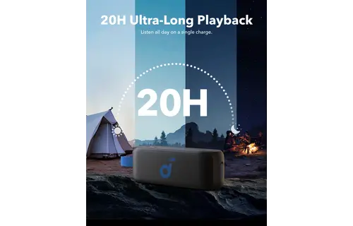 Souncore by Anker Select 3 16W Powerful Stereo Sound Speaker With 20H Playtime - Black