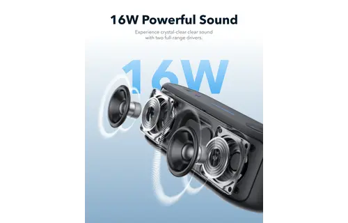 Souncore by Anker Select 3 16W Powerful Stereo Sound Speaker With 20H Playtime - Black